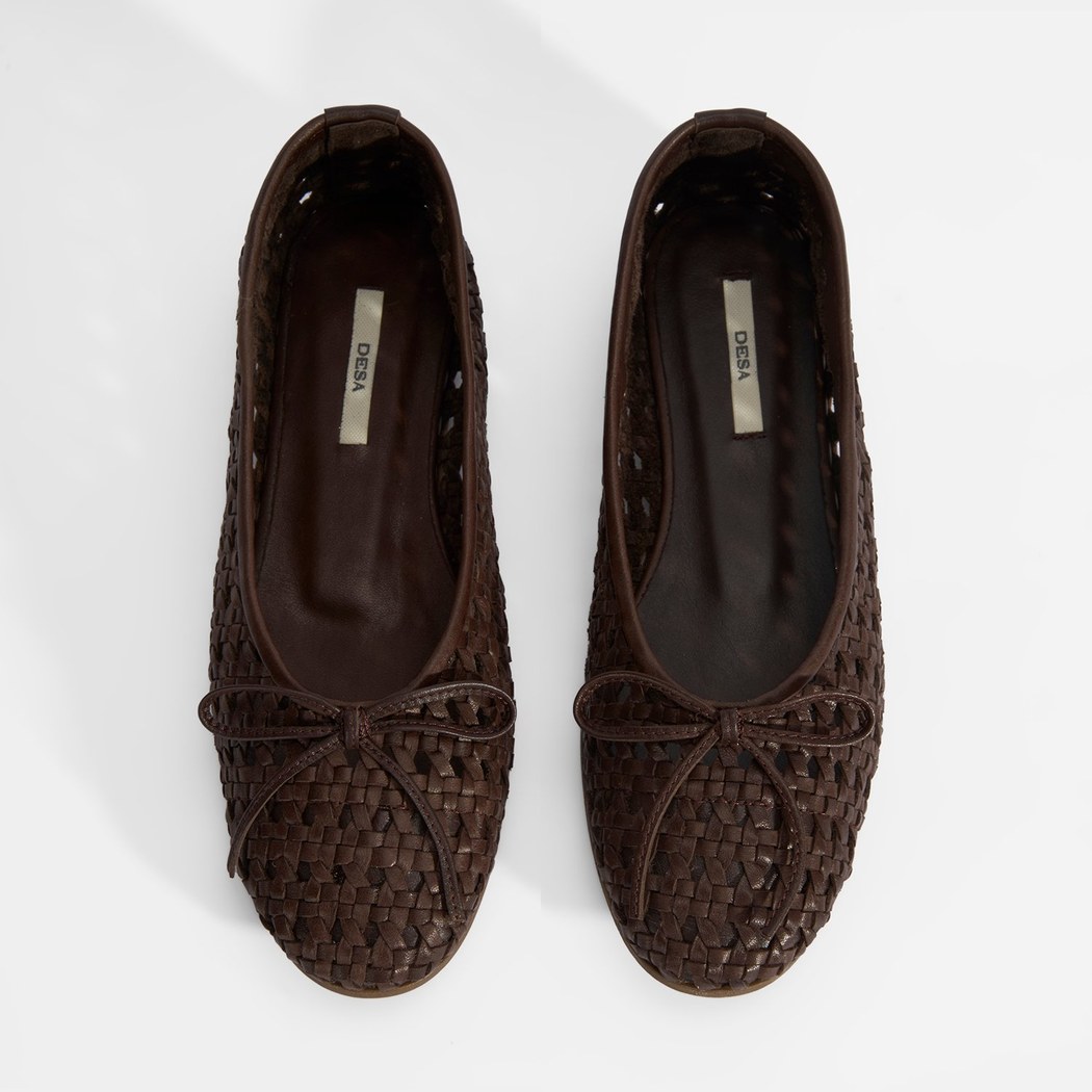 Kadın Kahve Fiyonk Detaylı Örgü Babet