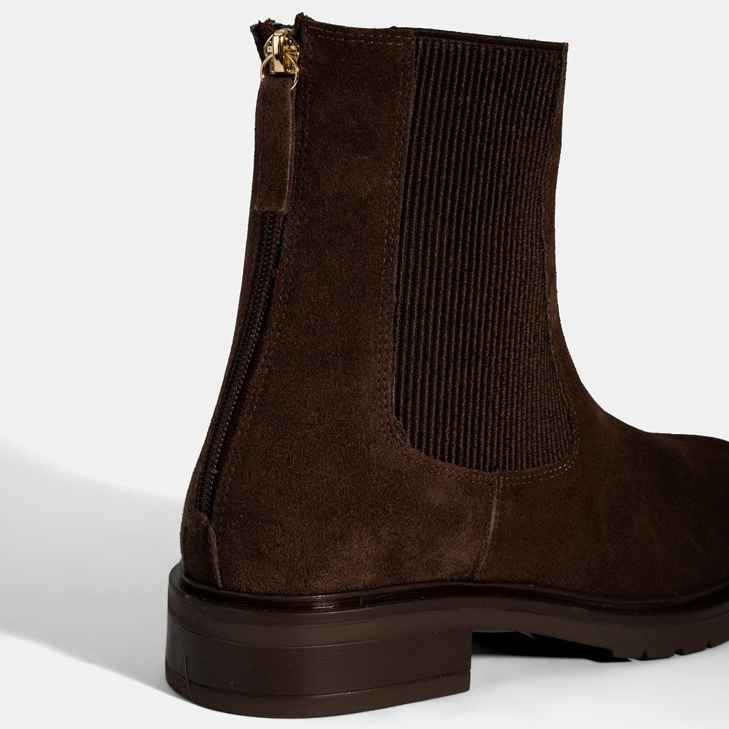 Kadın Kahve Lastikli Süet Chelsea Bot