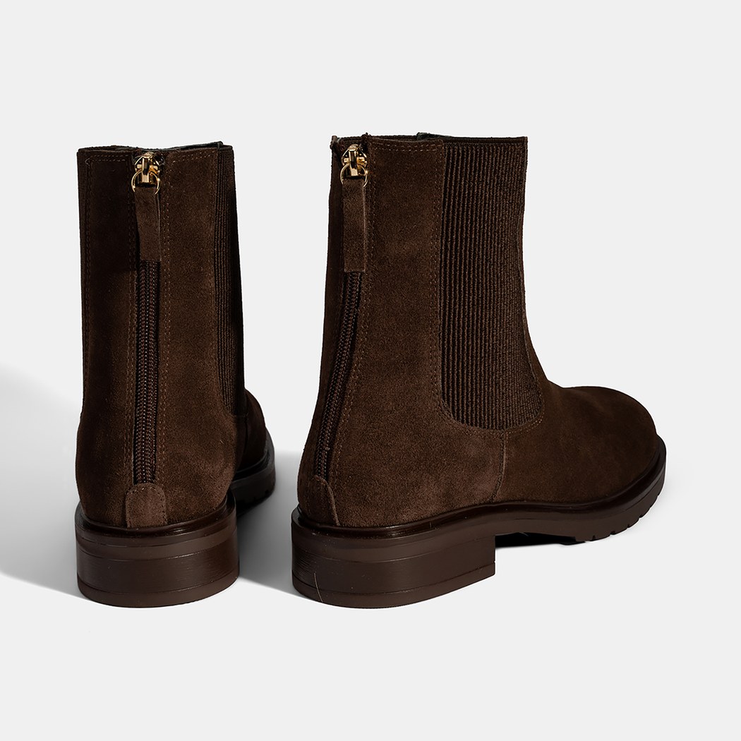Kadın Kahve Lastikli Süet Chelsea Bot