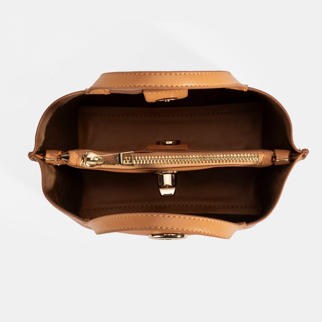 Kadın Kahve Omuz Askılı Mini El Çantası