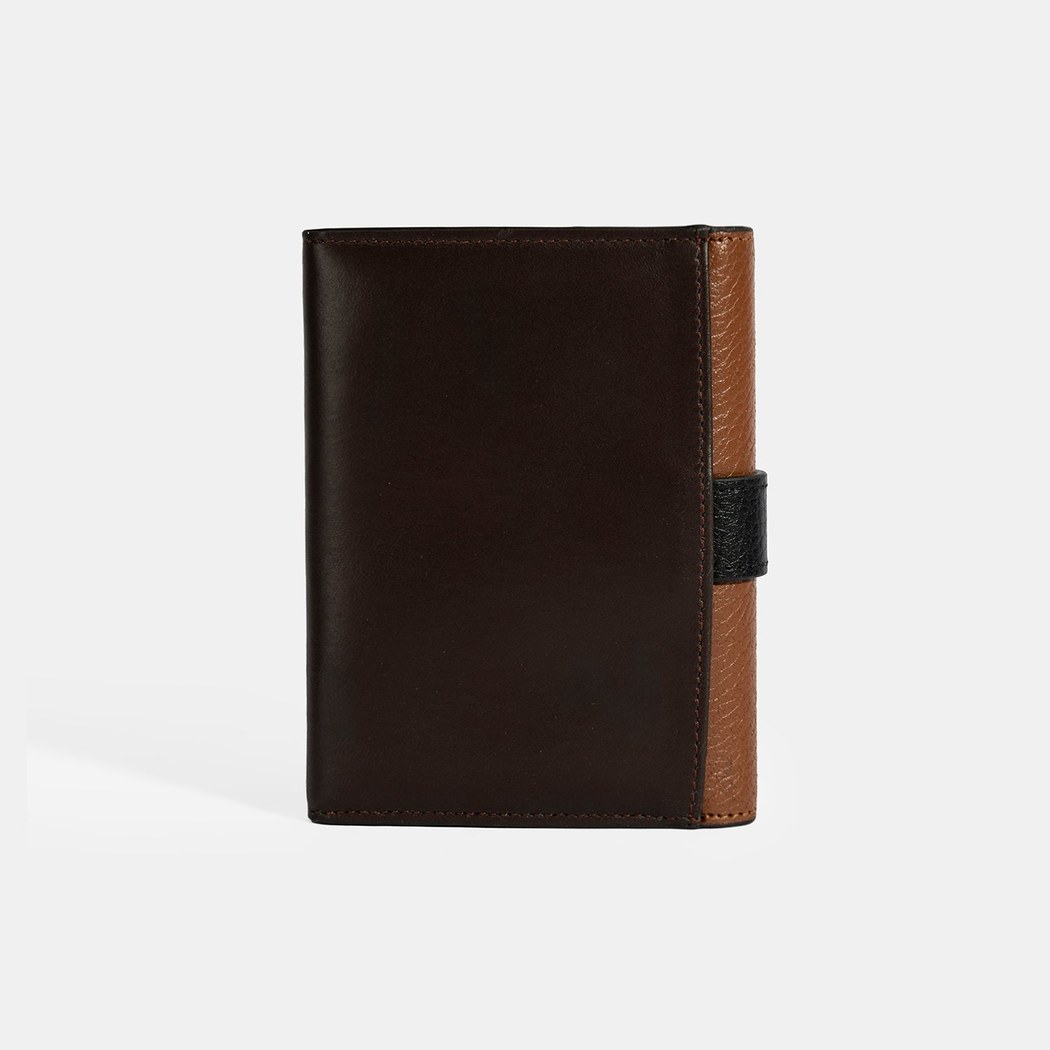 Kadın Kahve / Siyah Deri Cüzdan