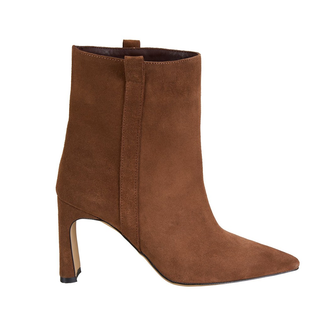 Kadın Kahve Süet Topuklu Bot