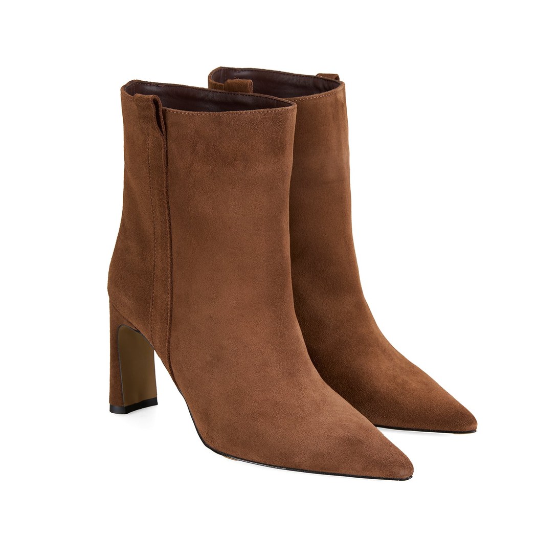 Kadın Kahve Süet Topuklu Bot