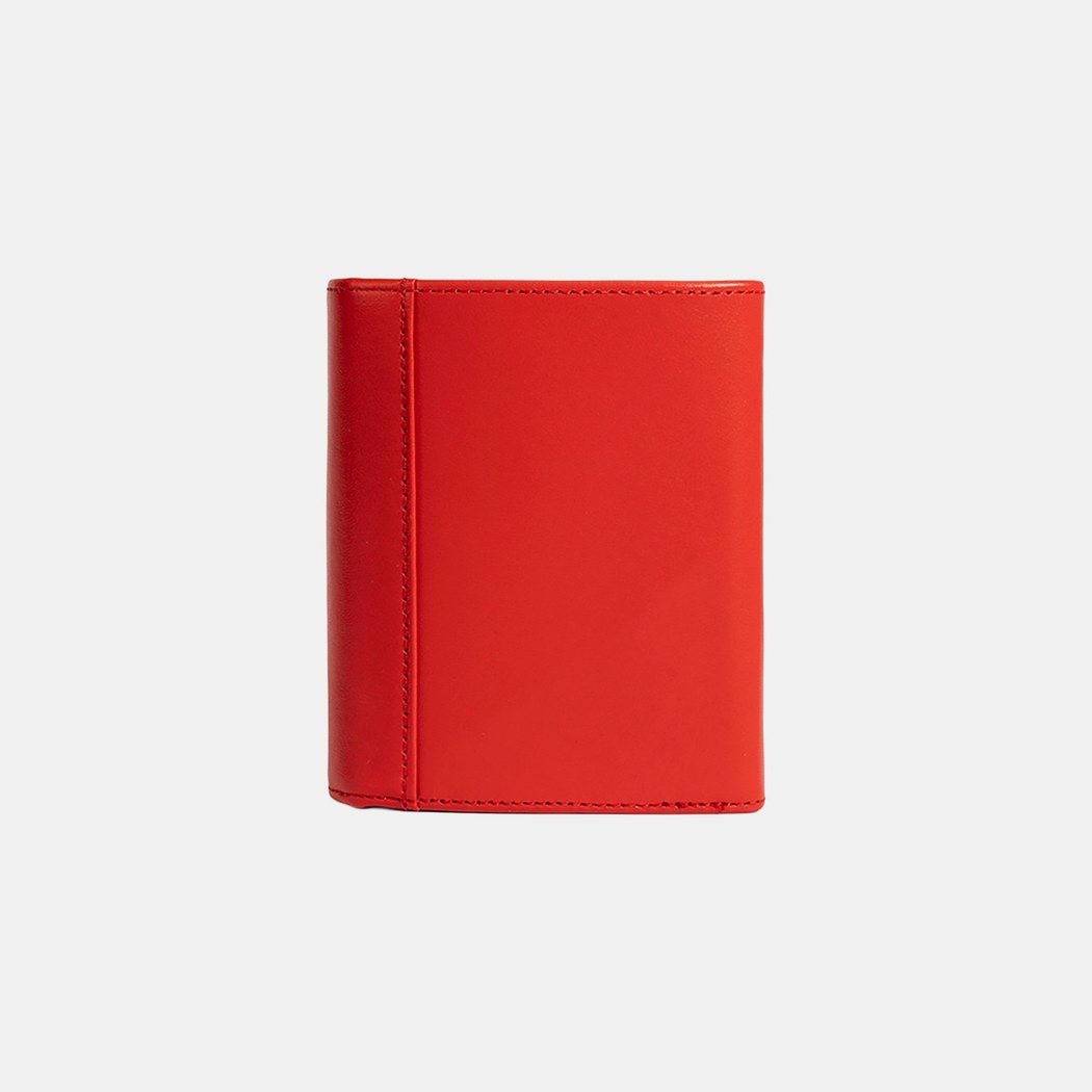 Kadın Kırmızı D Logolu Deri Cüzdan