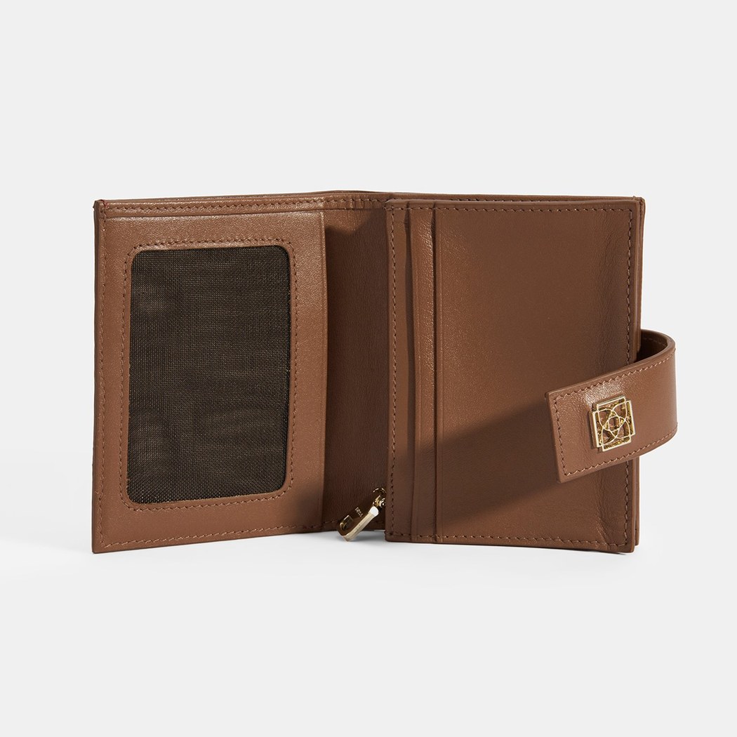 Kadın Kırmızı / Kahve Deri Cüzdan