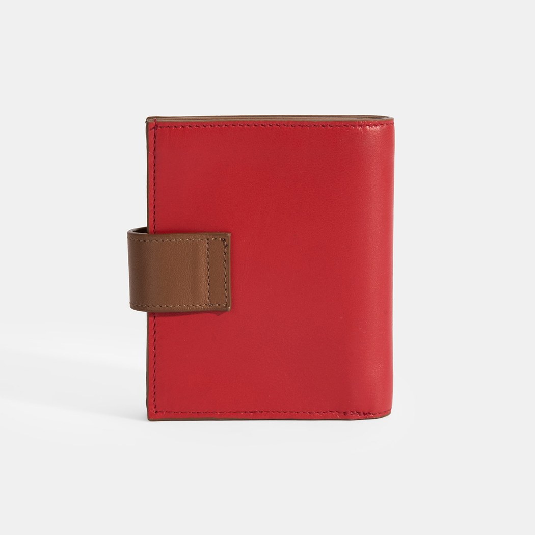 Kadın Kırmızı / Kahve Deri Cüzdan