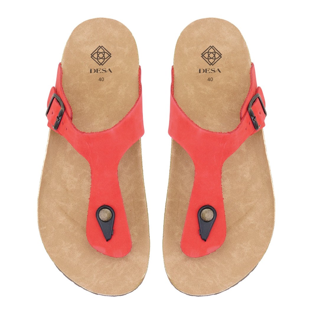 Kadın Kırmızı Nubuk Terlik