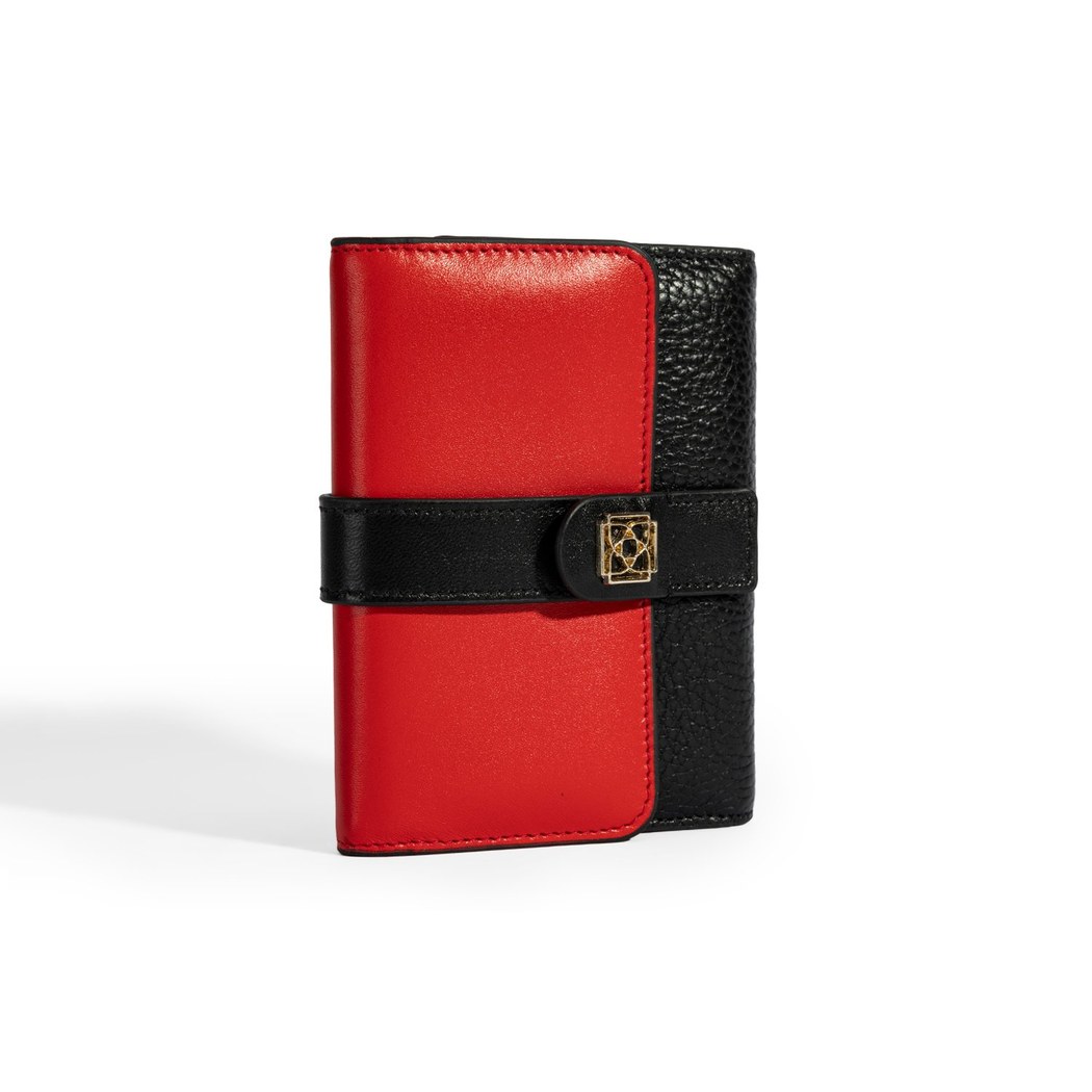 Kadın Kırmızı / Siyah Deri Cüzdan