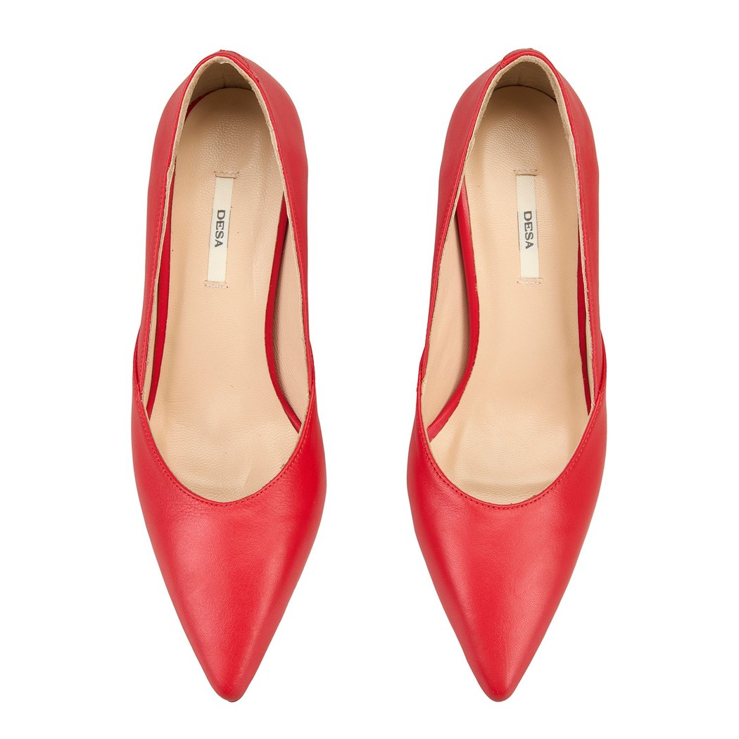 Kadın Kırmızı Topuklu Deri Stiletto