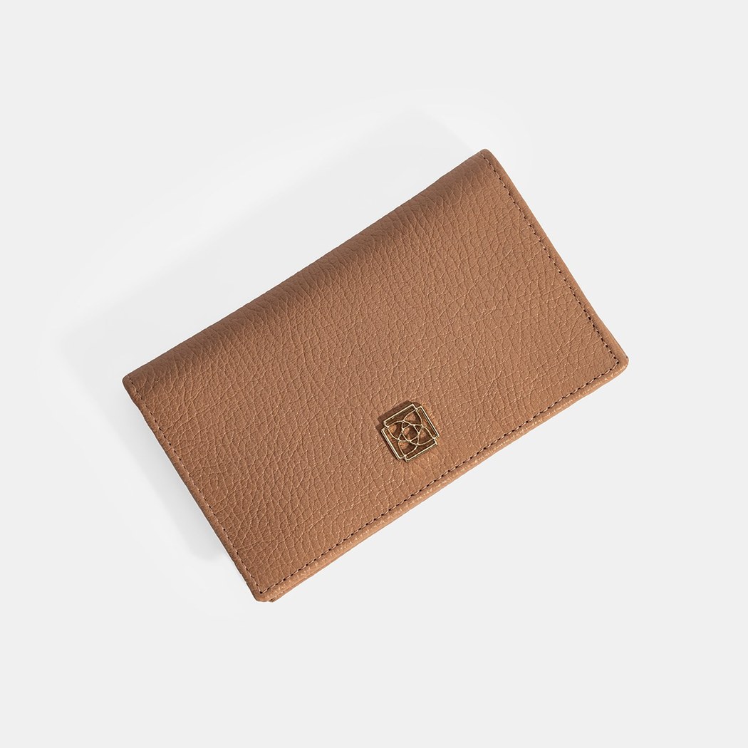 Kadın Koyu Bej Deri Cüzdan