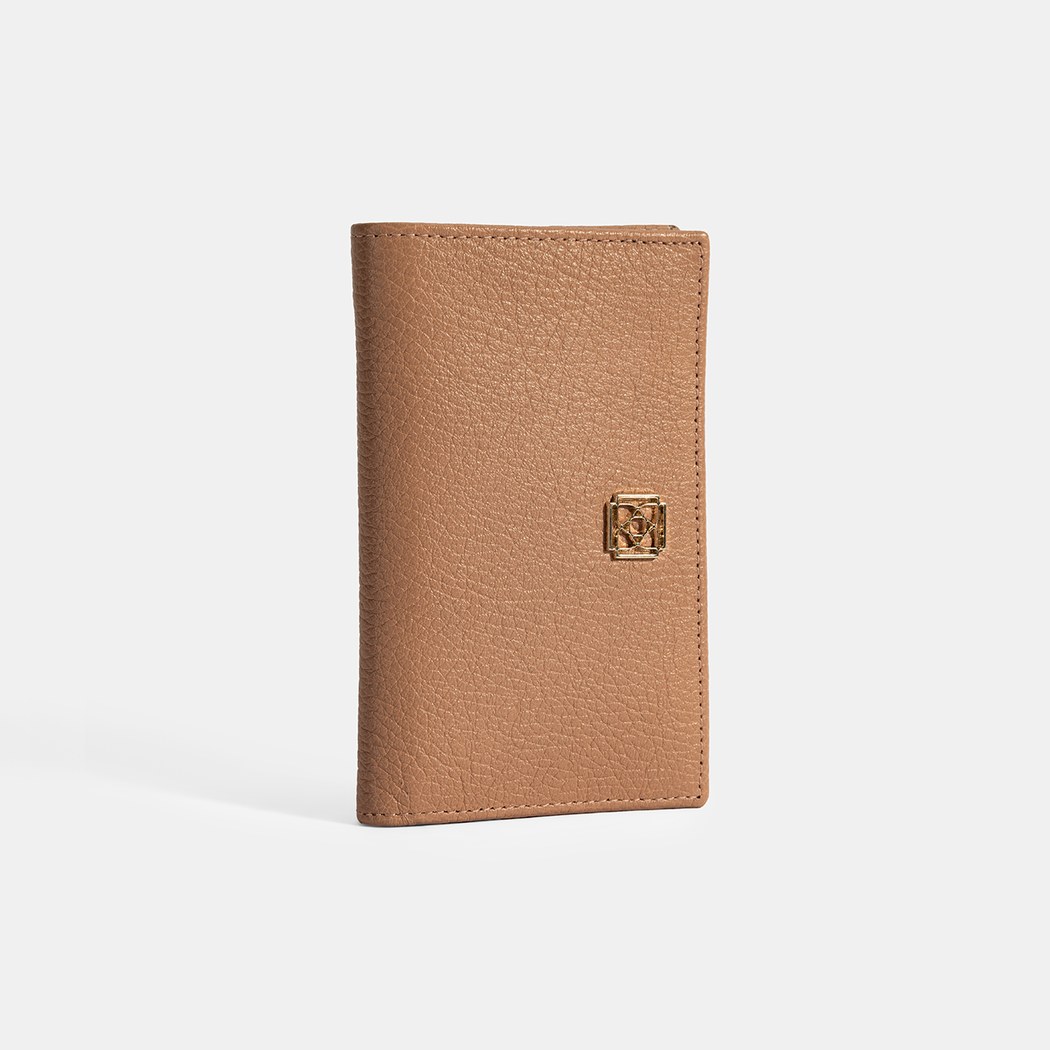 Kadın Koyu Bej Deri Cüzdan