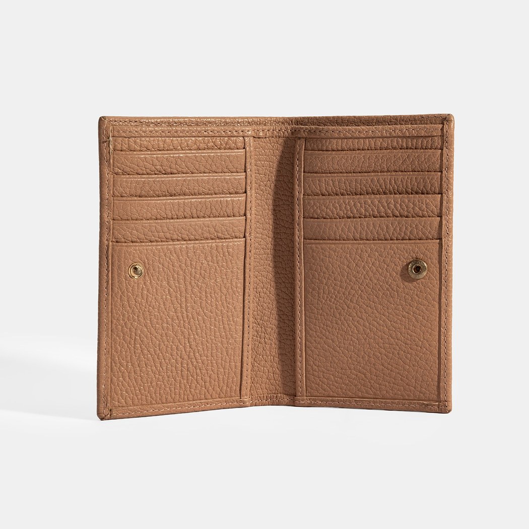 Kadın Koyu Bej Deri Cüzdan