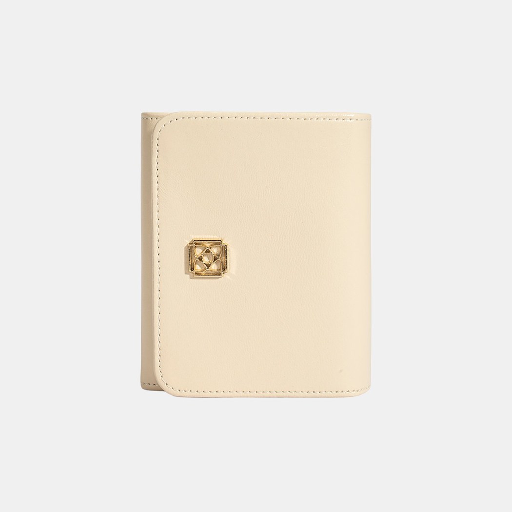 Kadın Krem Deri Cüzdan