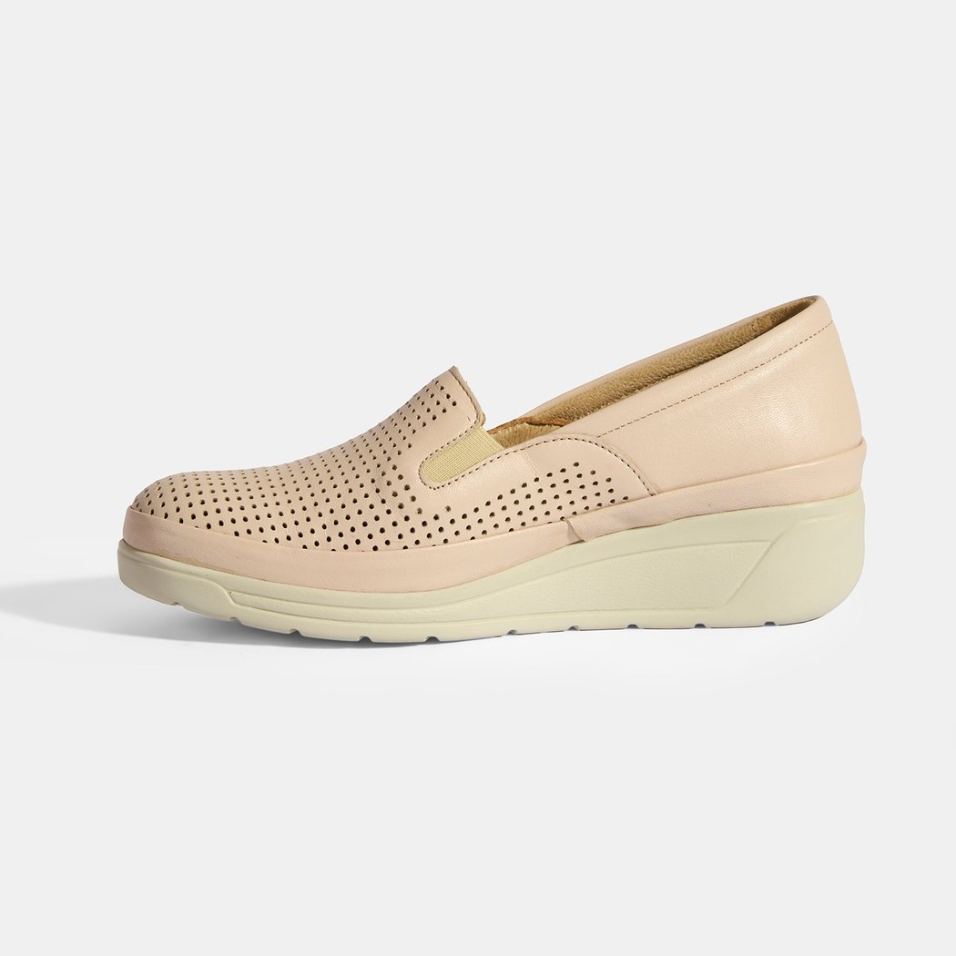 Kadın Krem Deri DesaComfort Günlük Ayakkabı