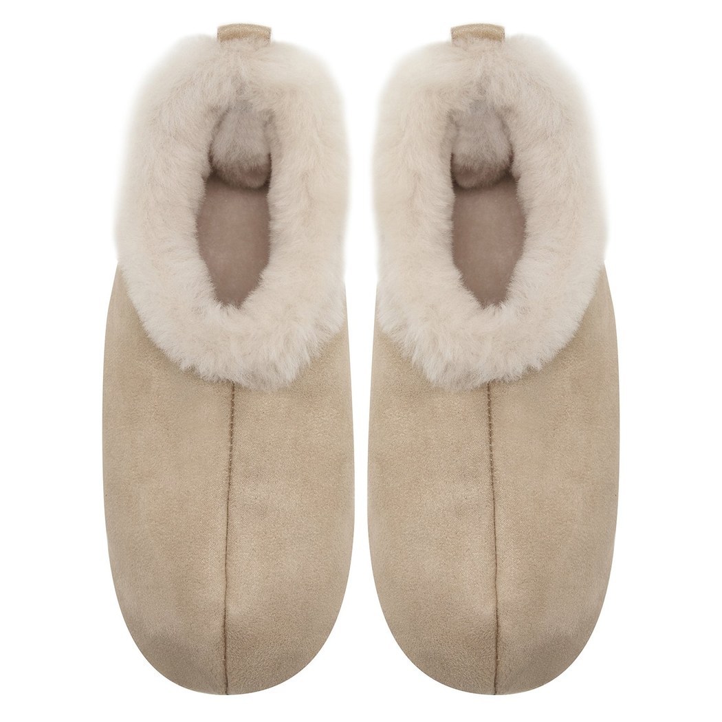 Kadın Krem Fluffy Yünlü Patik