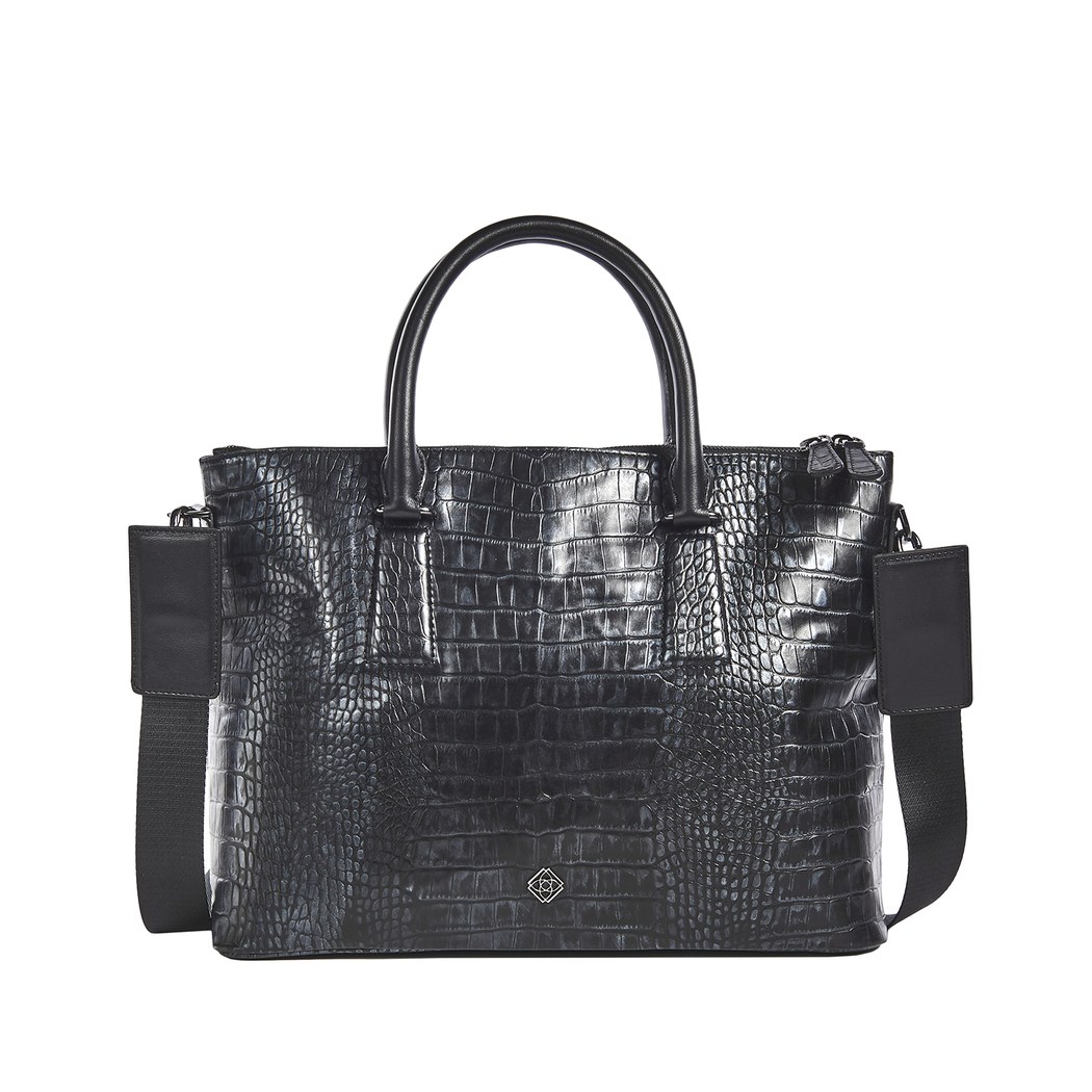 Kadın Kroko Baskılı Deri Omuz Askılı Çanta