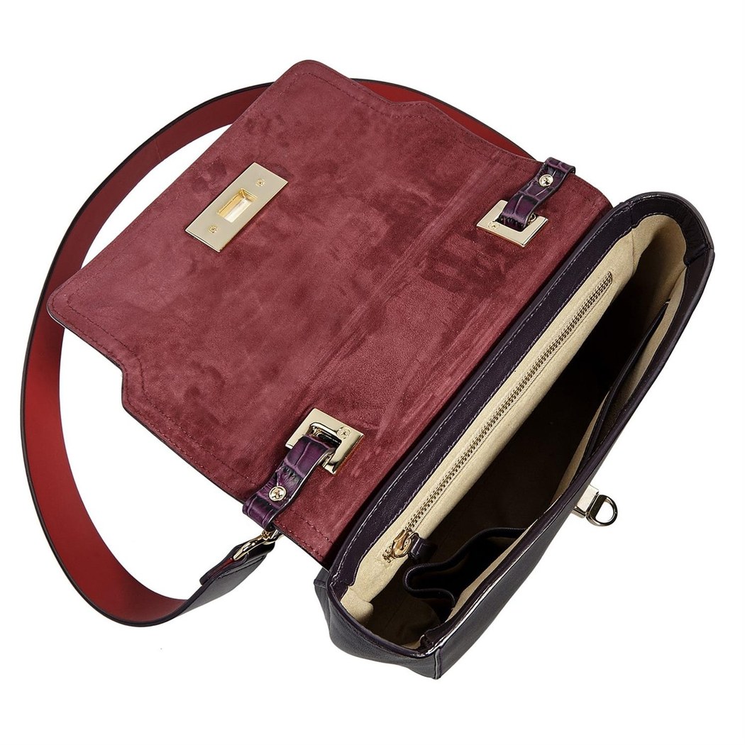 Kadın Kroko Baskılı Deri Omuz Askılı Çanta