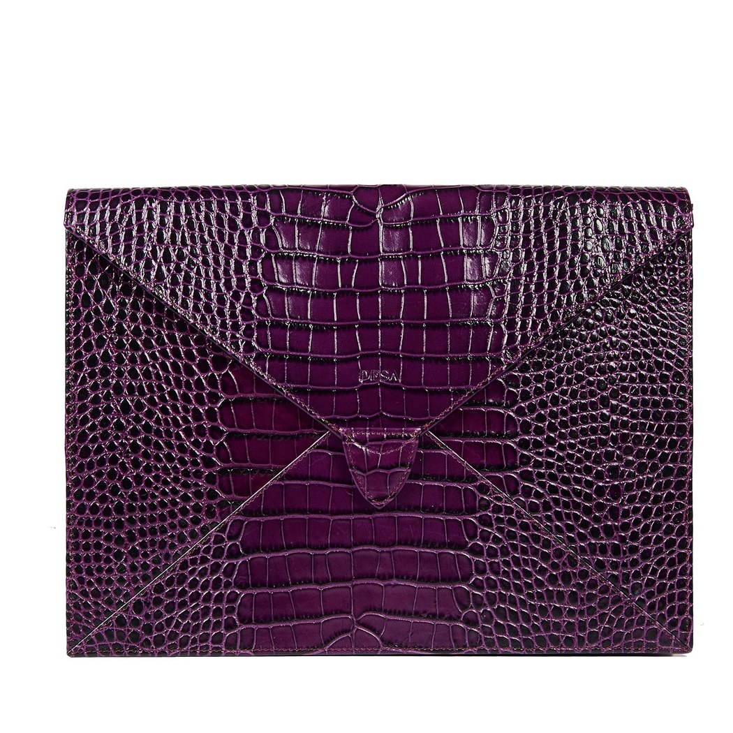 Kadın Kroko Baskılı Deri Portföy Çanta