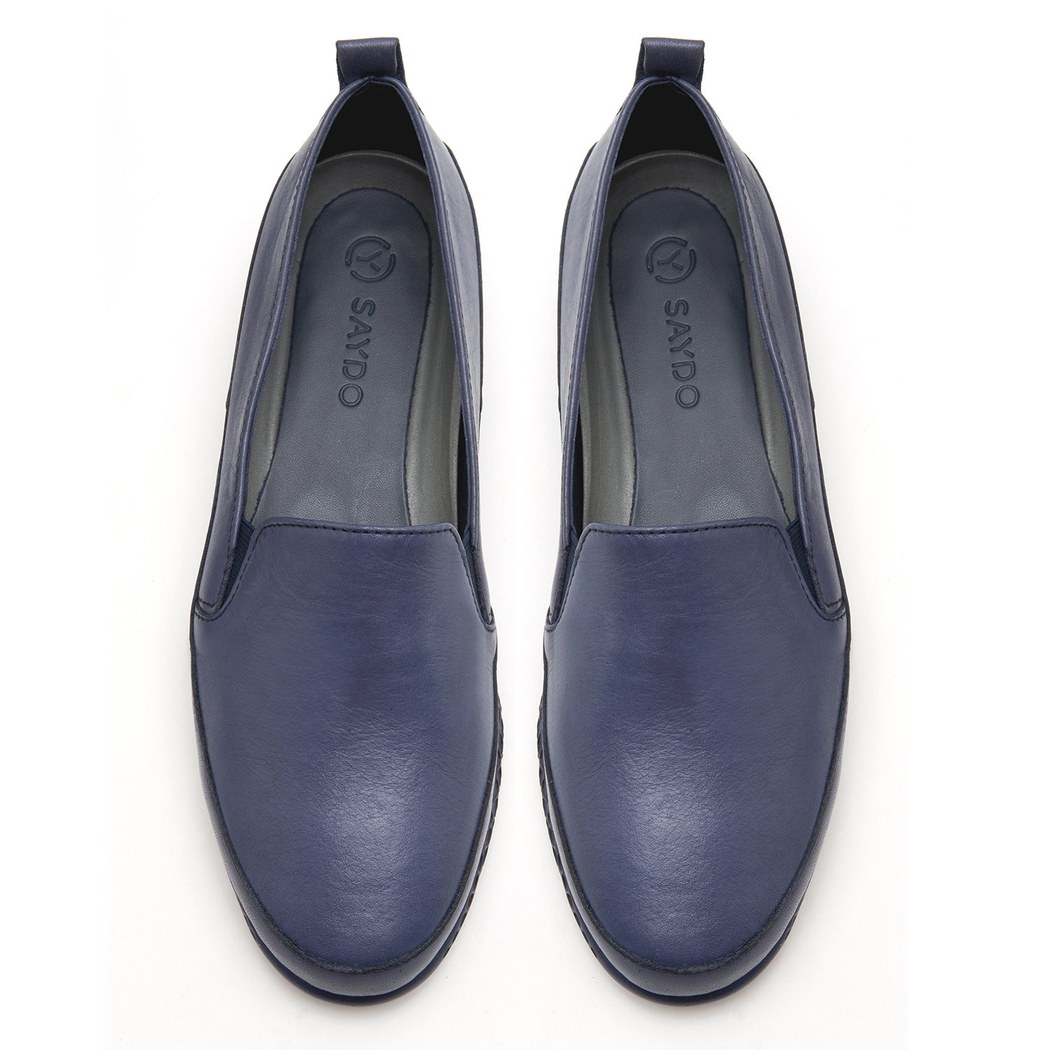 Kadın Lacivert Deri Günlük Comfort Ayakkabı