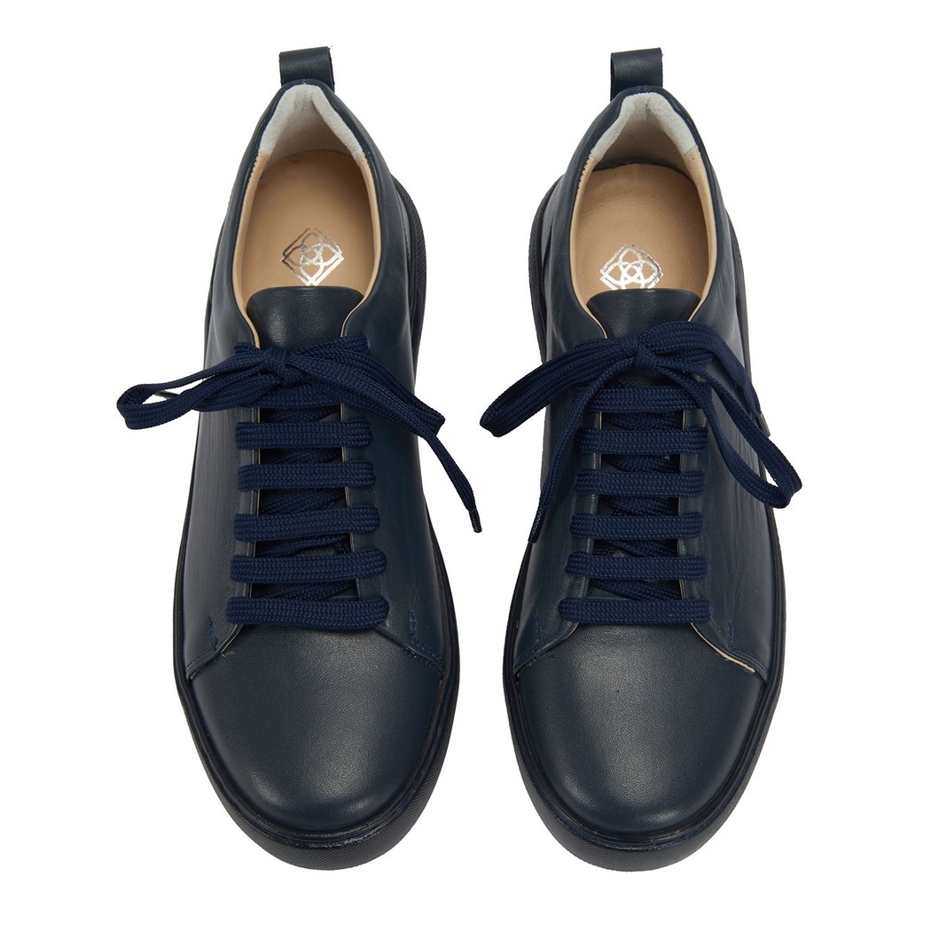 Kadın Lacivert Deri Spor Ayakkabı