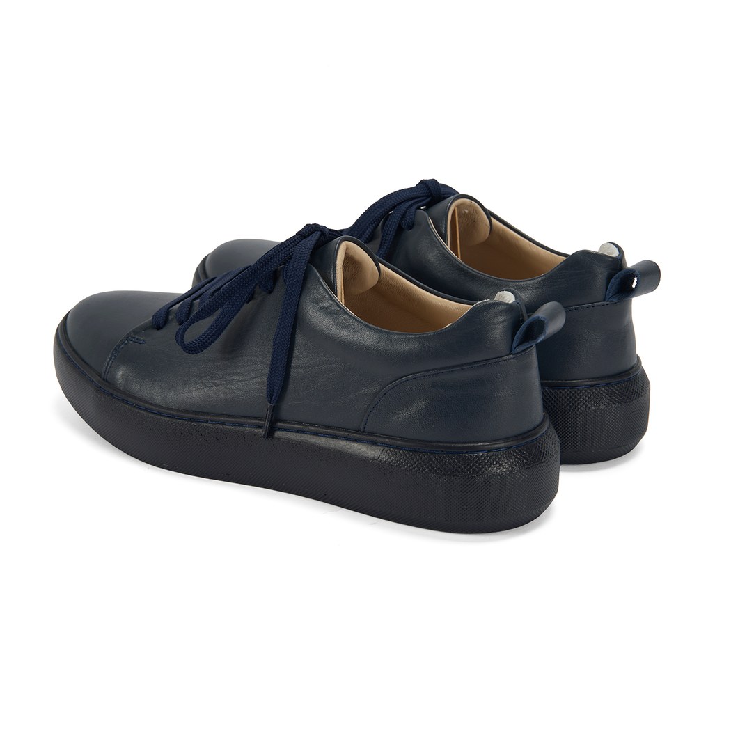 Kadın Lacivert Deri Spor Ayakkabı