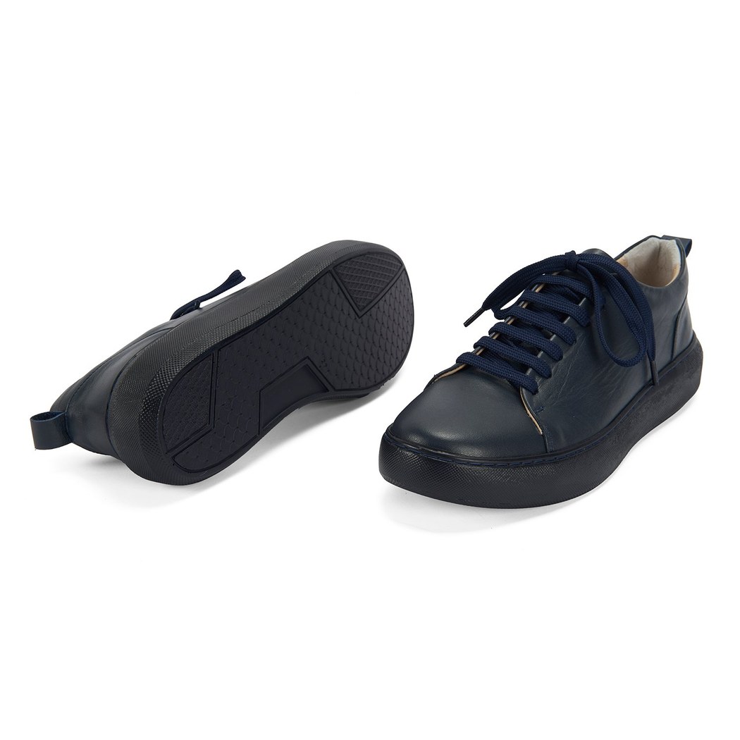 Kadın Lacivert Deri Spor Ayakkabı