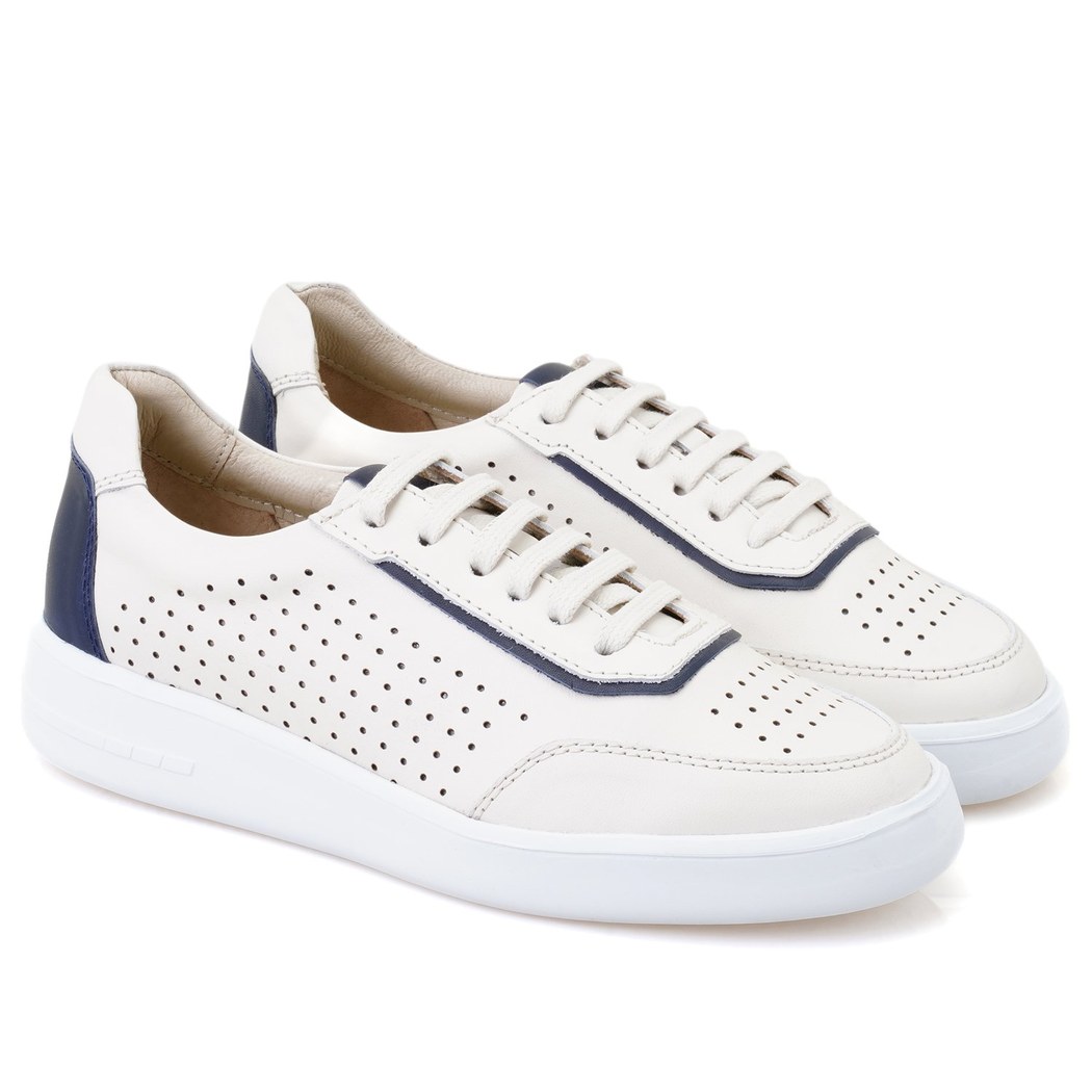 Kadın Lacivert Deri Spor Ayakkabı