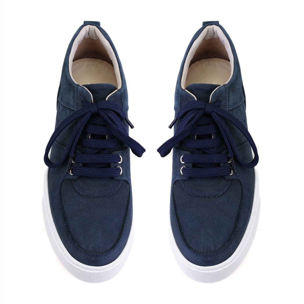 Kadın Lacivert Deri Spor Ayakkabı