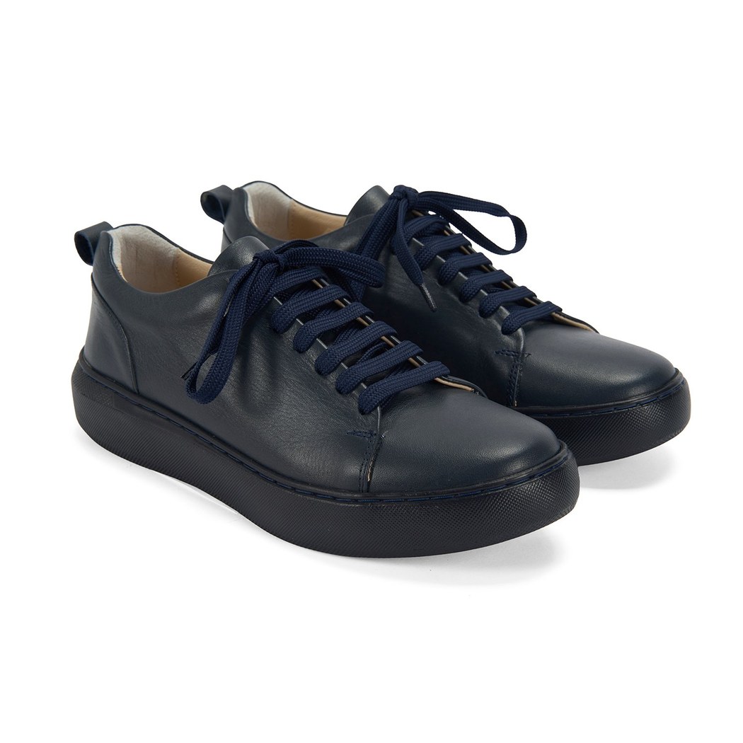 Kadın Lacivert Deri Spor Ayakkabı