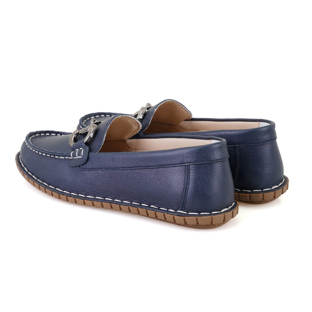Kadın Lacivert DesaComfort Deri Loafer