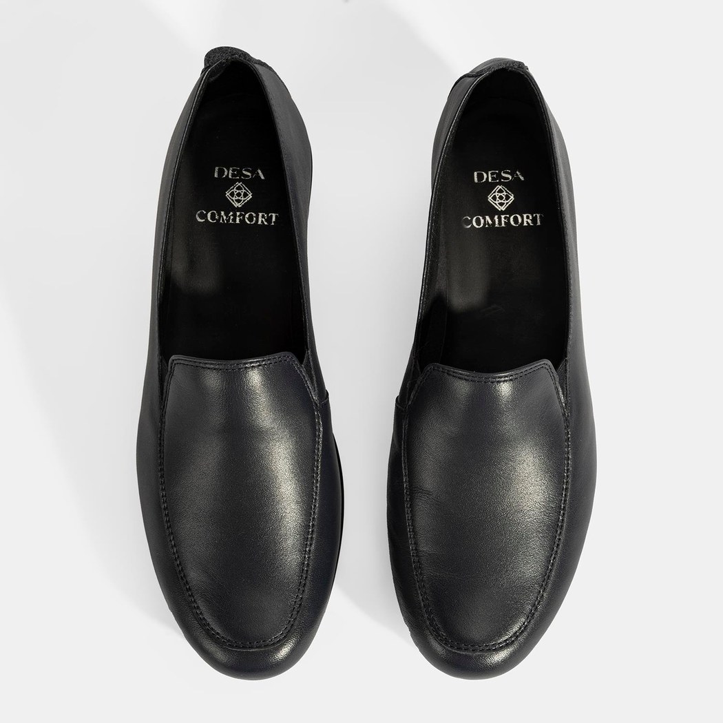 Kadın Lacivert DesaComfort Dolgu Topuklu Deri Ayakkabı