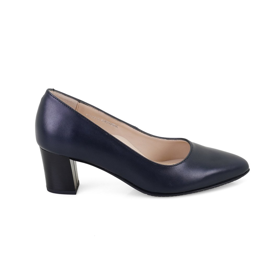 Kadın Lacivert DesaComfort Topuklu Deri Klasik Ayakkabı