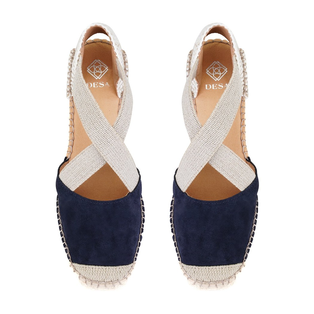 Kadın Lacivert Dolgu Topuklu Espadril