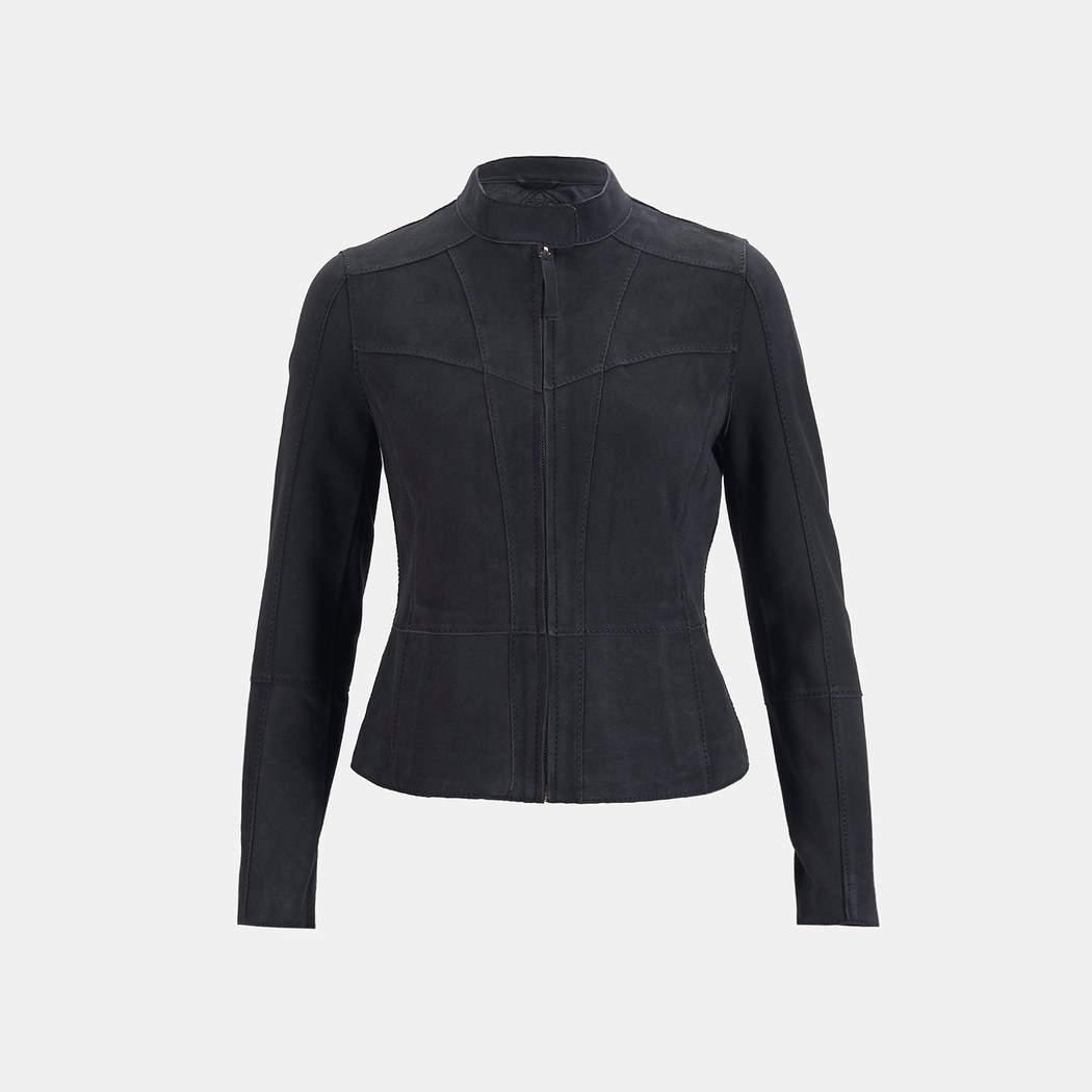 Kadın Lacivert Süet Ceket