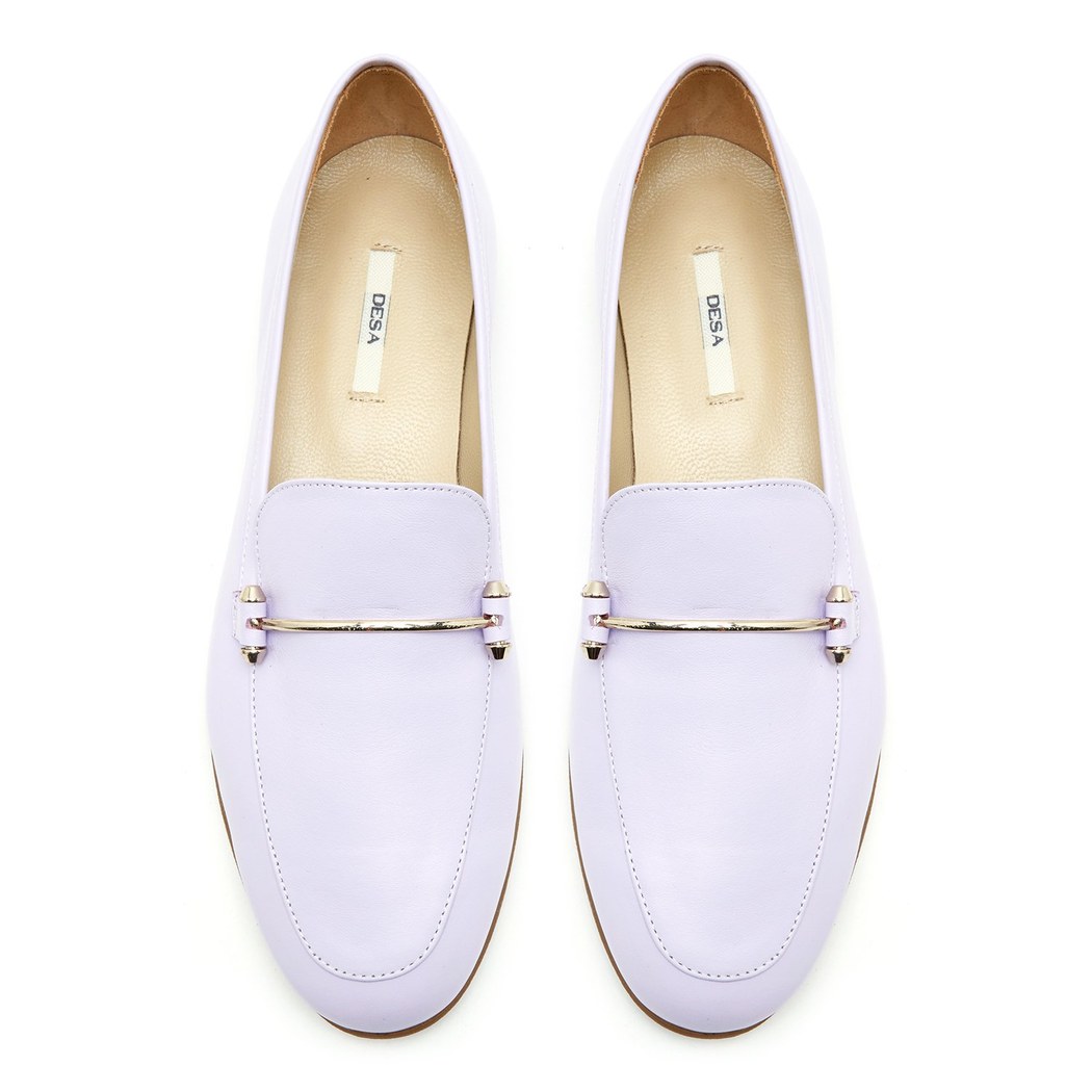 Kadın Lila Deri Loafer