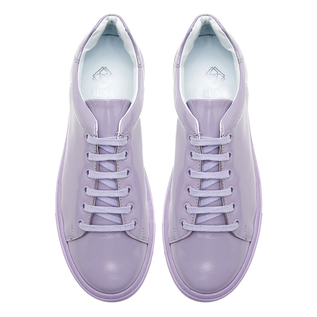 Kadın Lila Rugan Deri Spor Ayakkabı