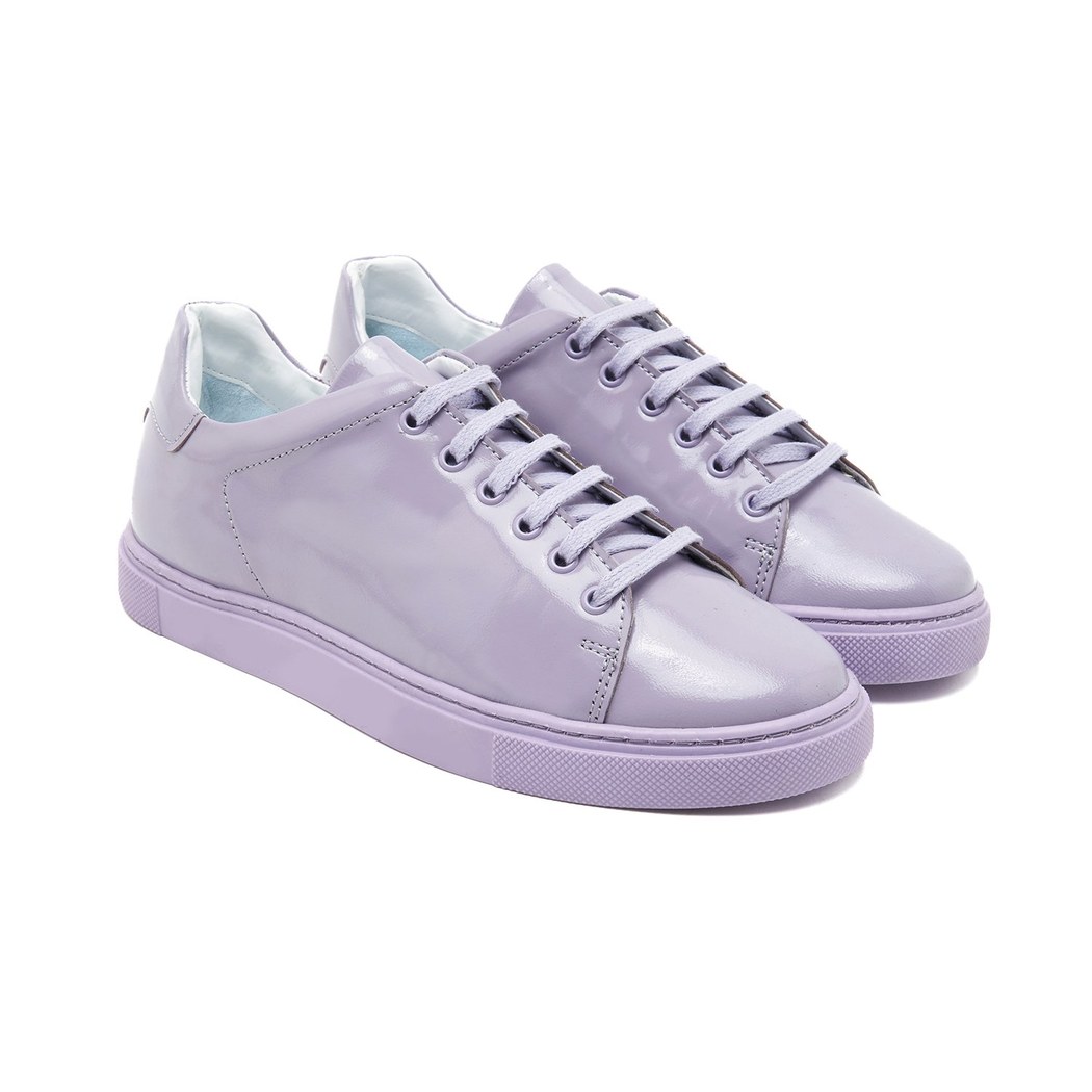 Kadın Lila Rugan Deri Spor Ayakkabı