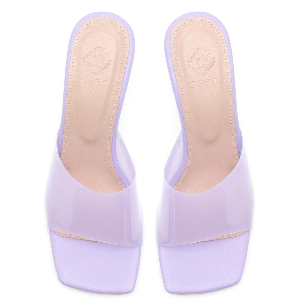 Kadın Lila Şeffaf Terlik