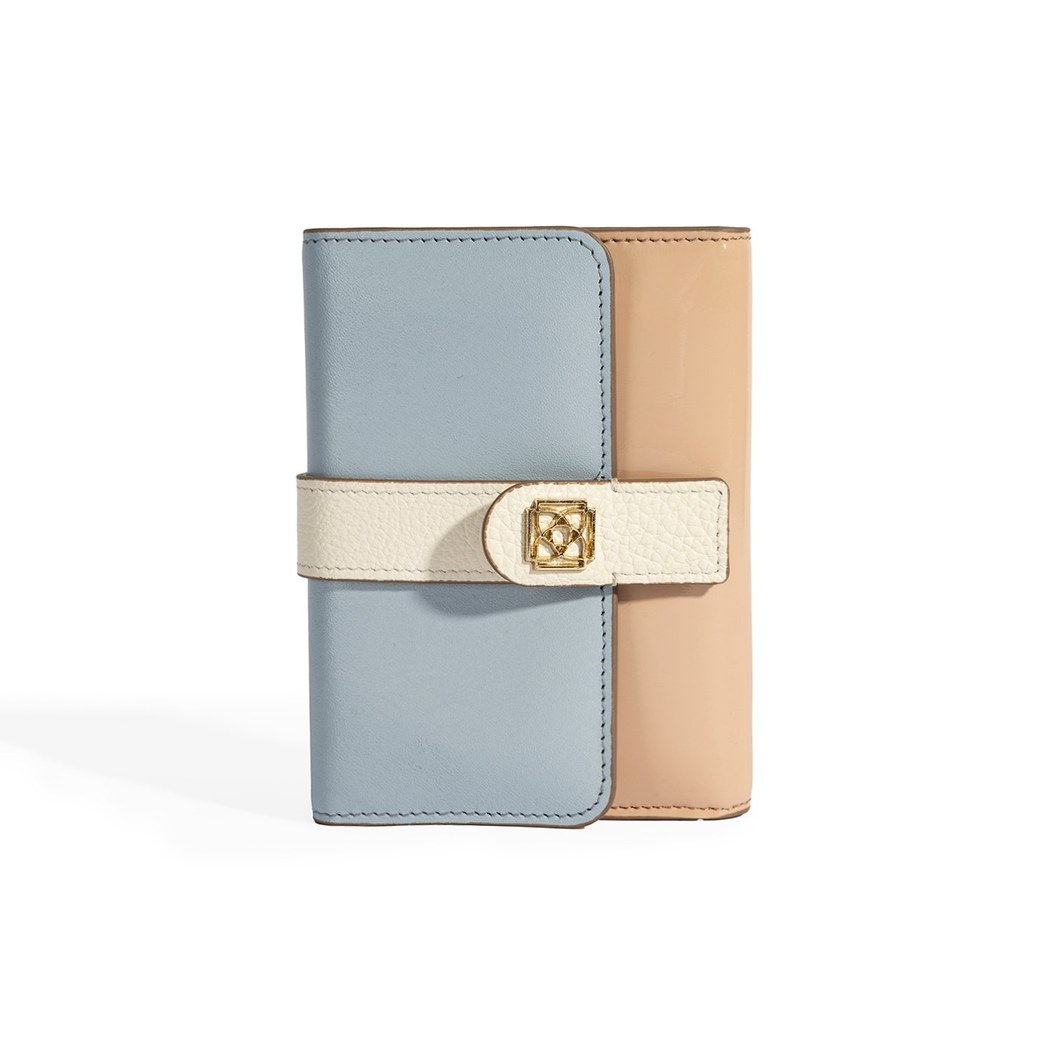 Kadın Mavi / Bej Deri Cüzdan