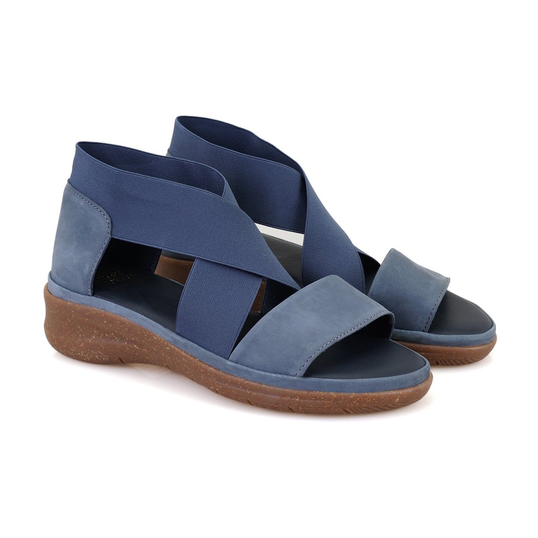 Kadın Mavi DesaComfort Deri Sandalet