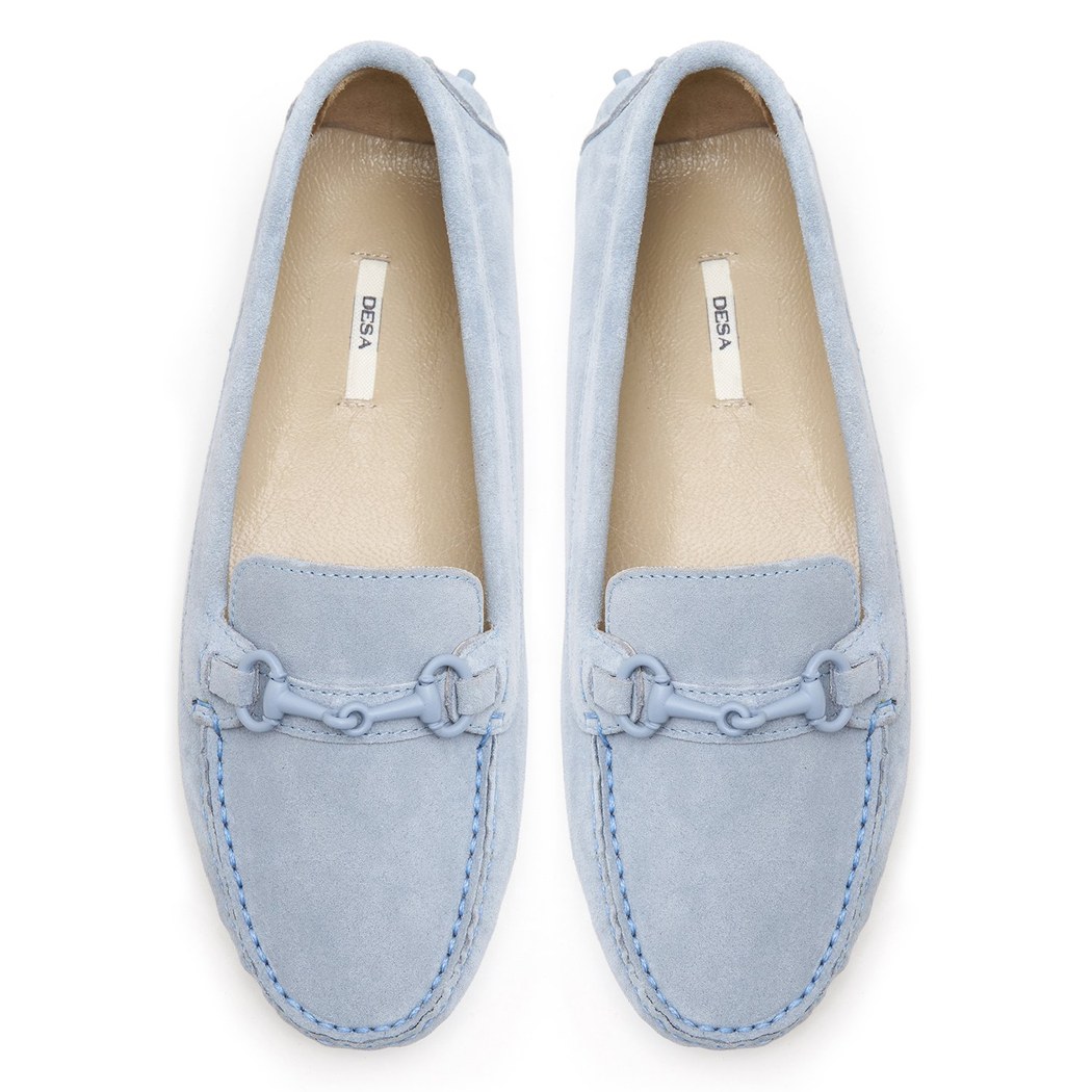 Kadın Mavi Süet Loafer