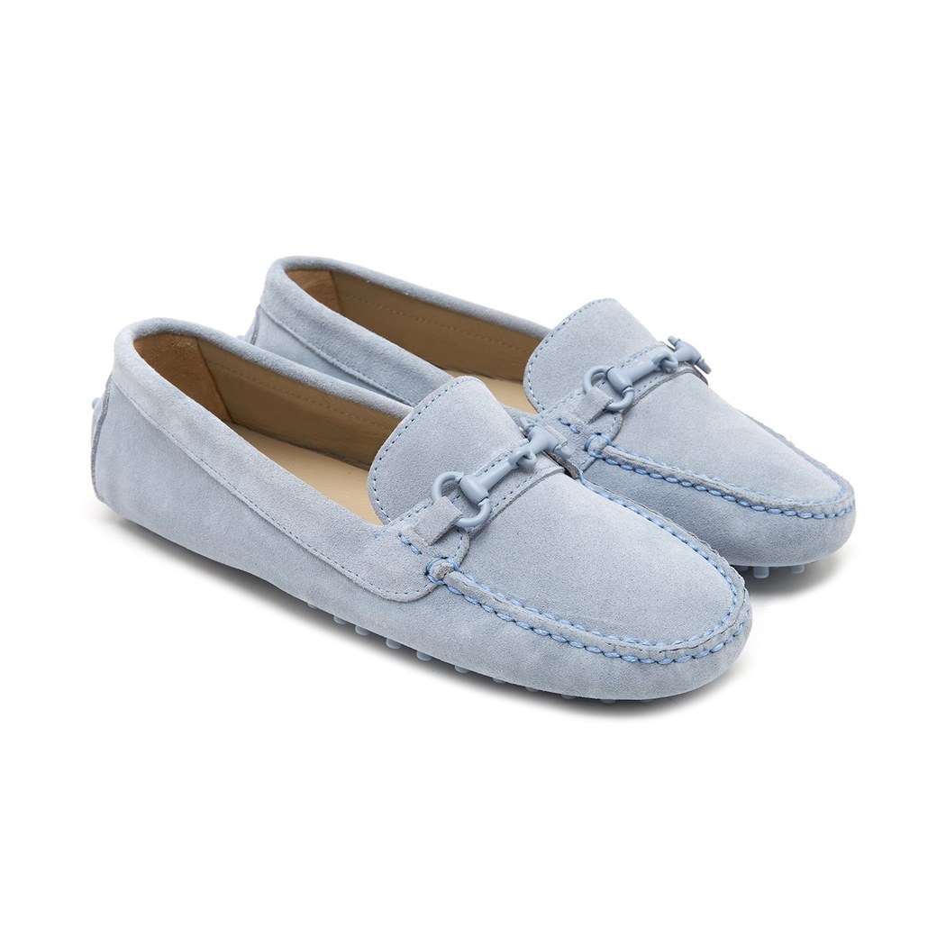 Kadın Mavi Süet Loafer