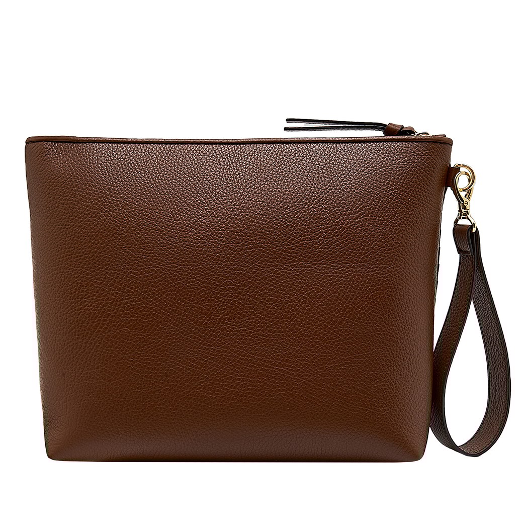 Kadın Örgülü Deri Clutch Çanta