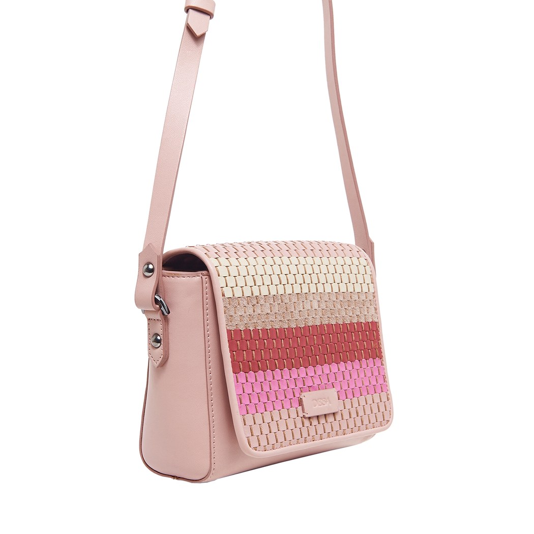 Kadın Örgülü Deri Postacı Çantası