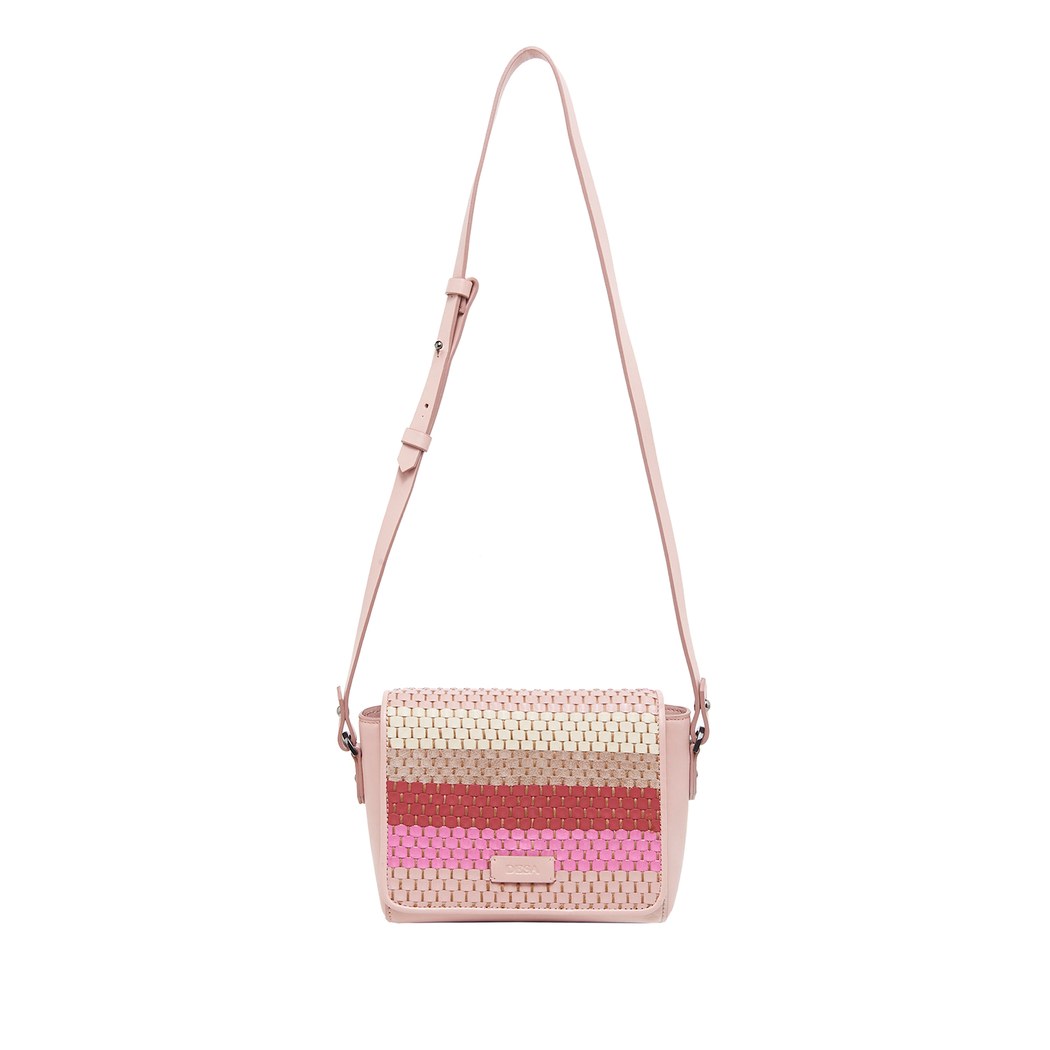 Kadın Örgülü Deri Postacı Çantası