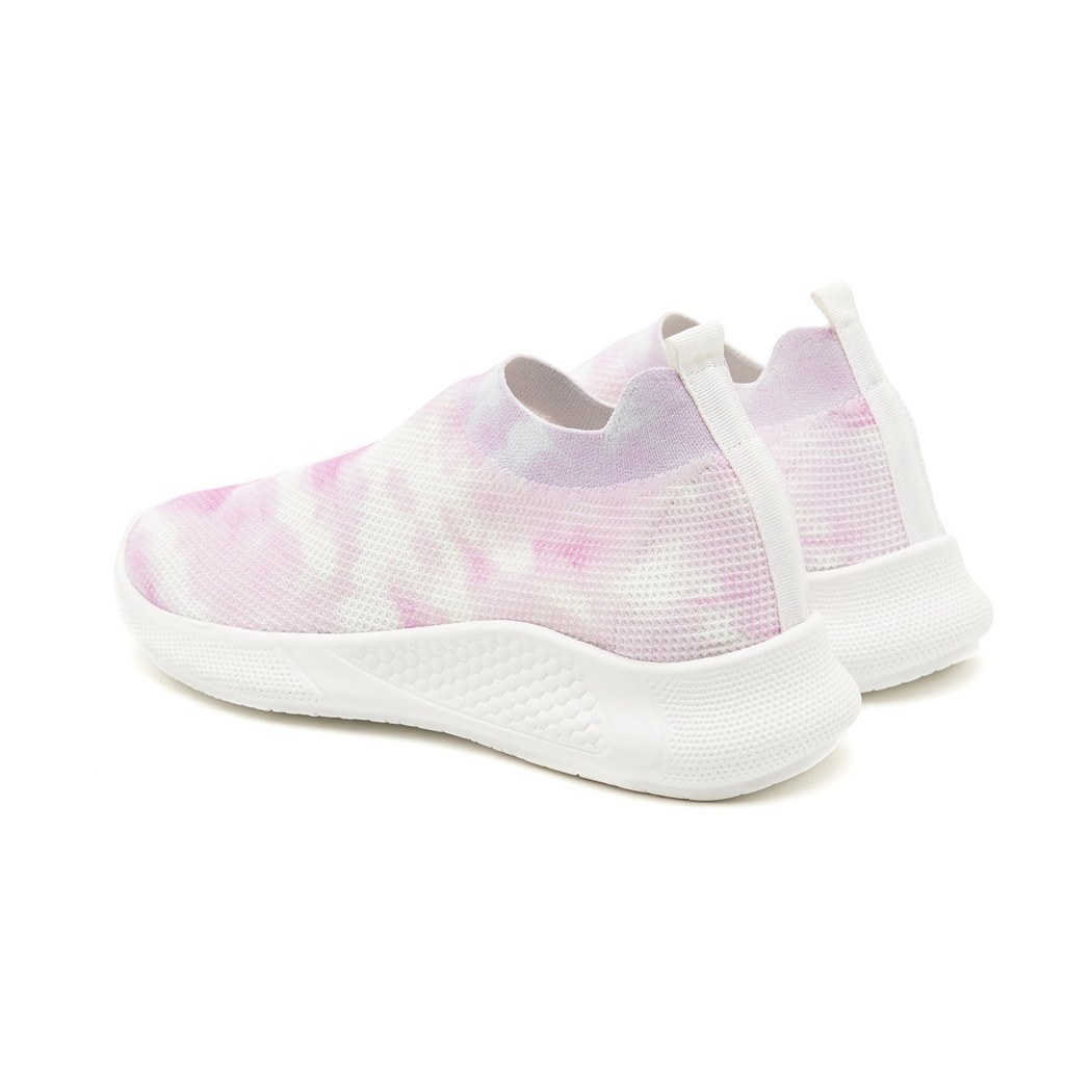 Kadın Pembe Batik Desenli Çorap Sneaker