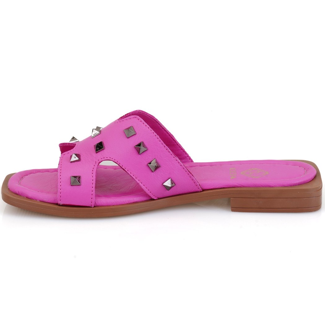 Kadın Pembe Deri Terlik