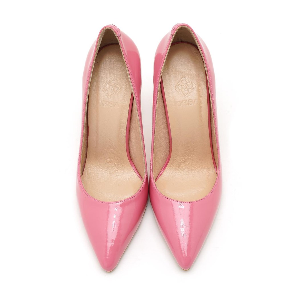 Kadın Pembe Rugan Deri Stiletto