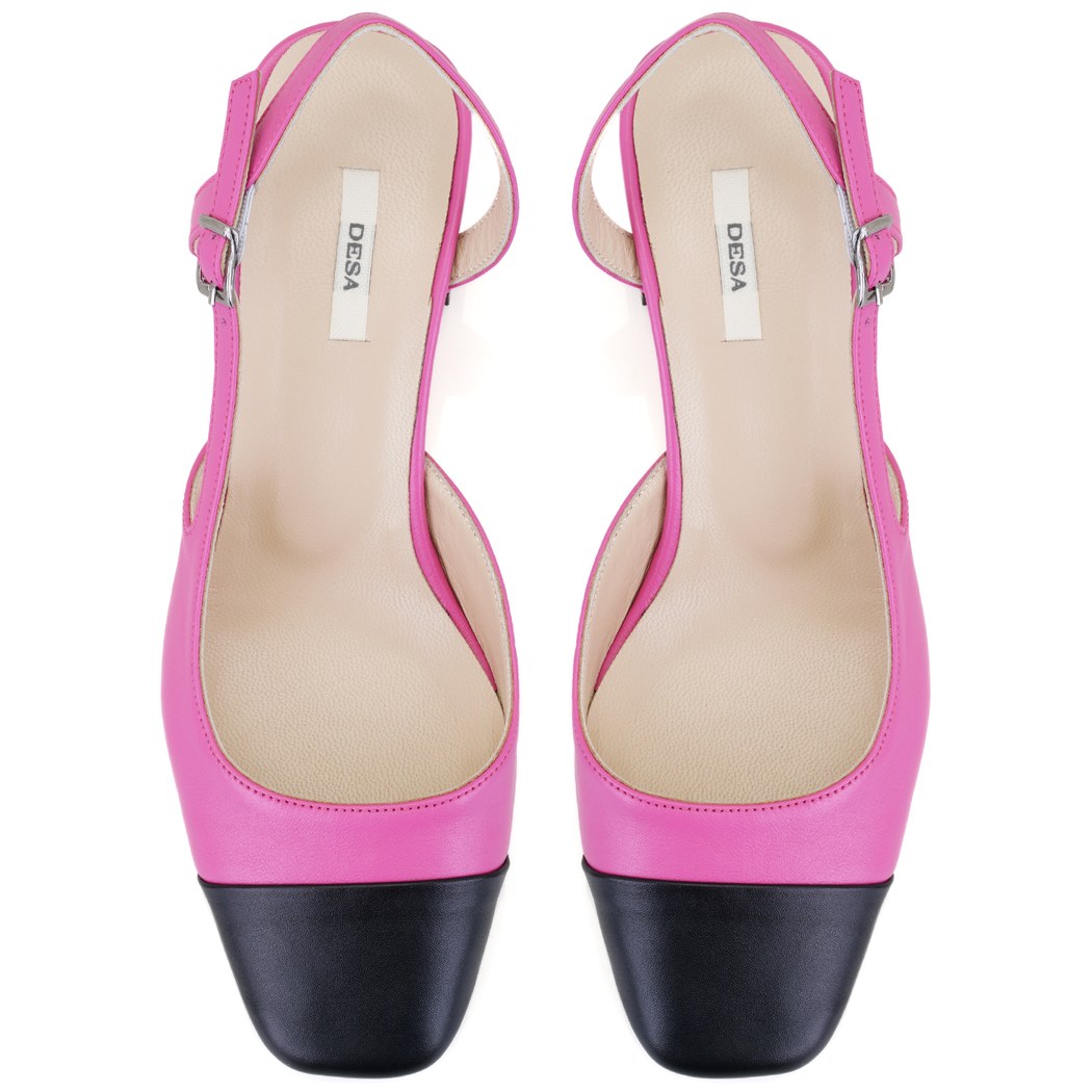 Kadın Pembe Topuklu Deri Ayakkabı