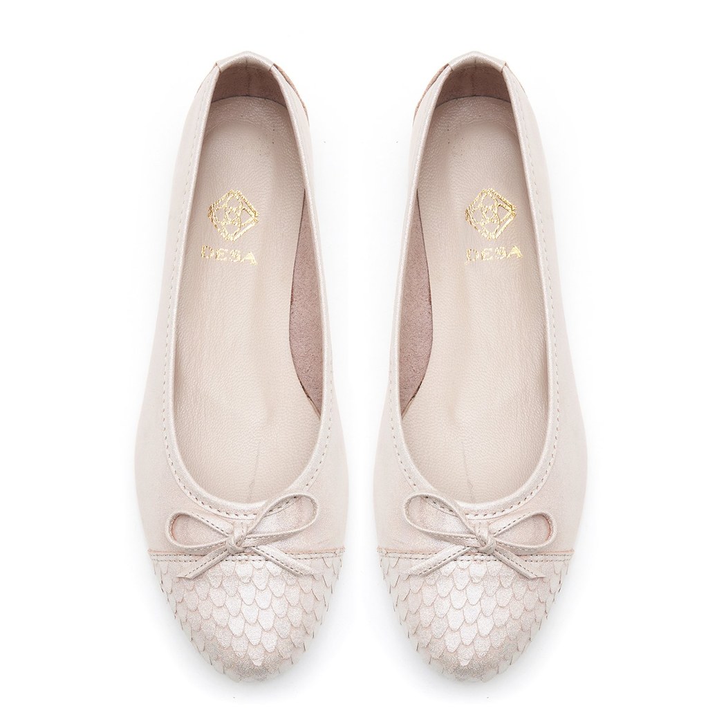 Kadın Pudra Deri Babet